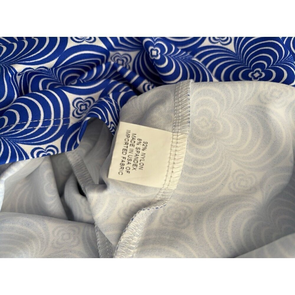 Melly M Womens Size Small Blue White Floral Top 3/4 Sleeve Stretch - Picture 5 of 5